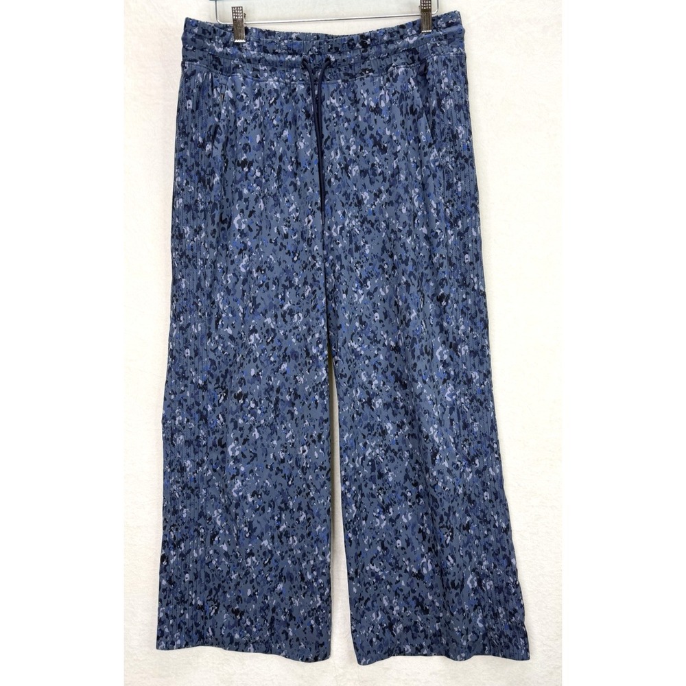 Athleta Women's Wide Leg Crop Pant Size 14 TALL in Blue
